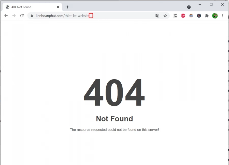 lỗi web 404