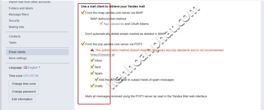 yandex mail client